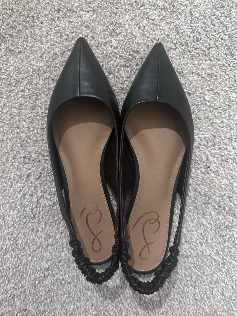 Sam Edelman Black Sling back Pointed Toe Flats